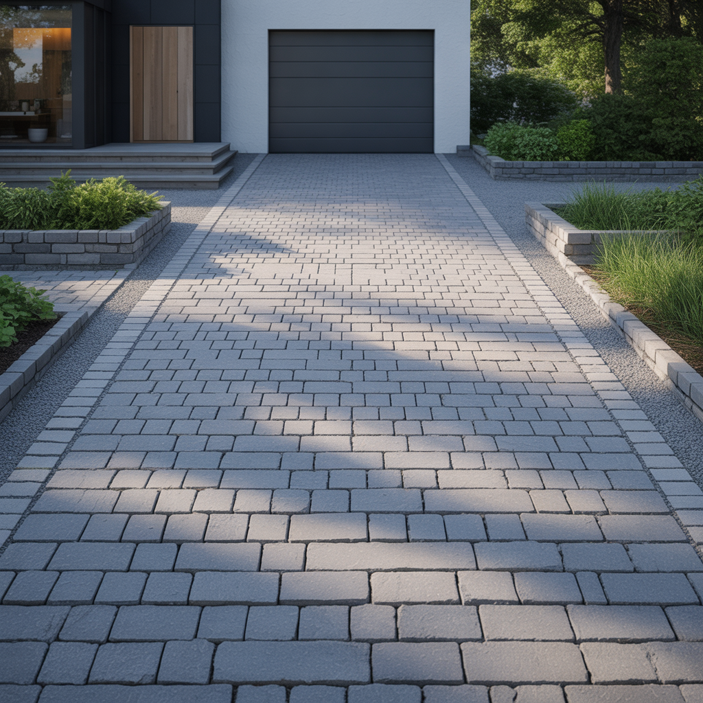 4.Stenlaggning framfor garaget vad du bor tanka pa