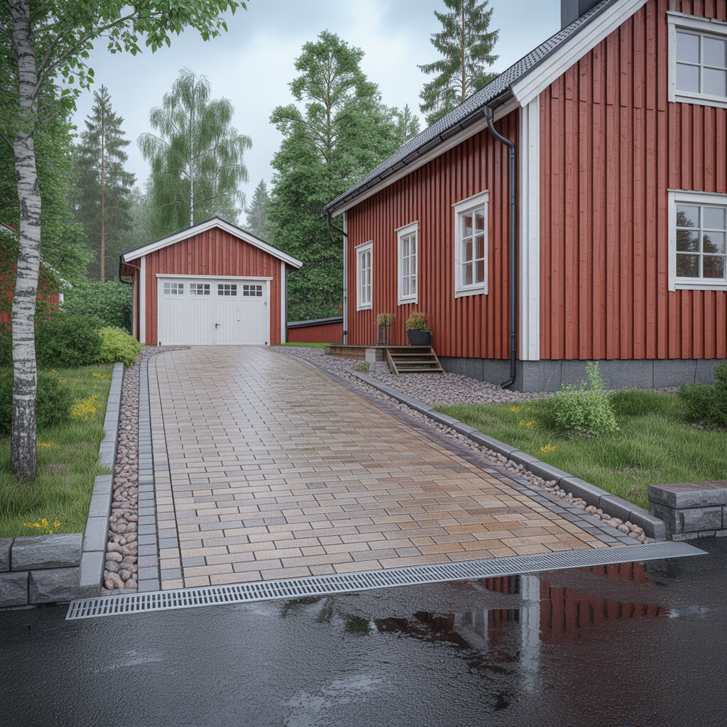dranering och dagvatten vid stenlagda uppfarter guide